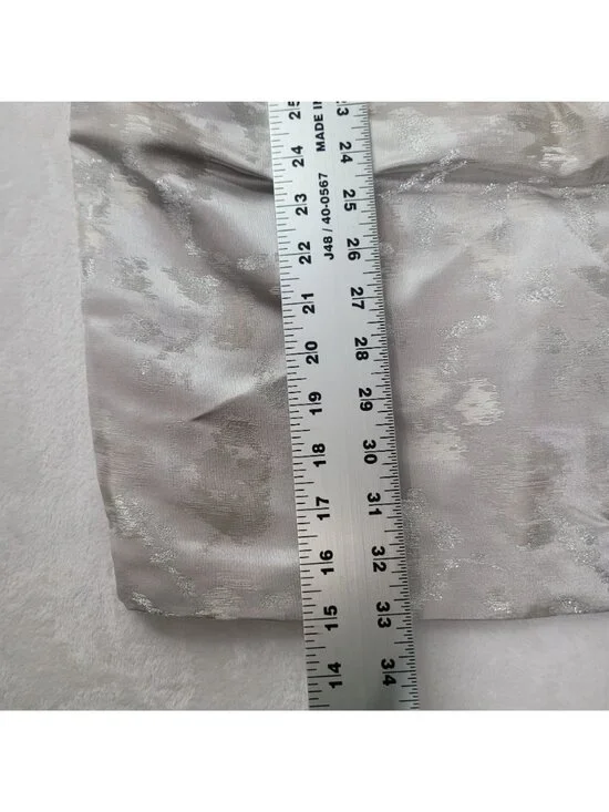 White House Black Market Women's Sleeveless Silver Jacquard Dress Size 4P - Picture 10 of 12